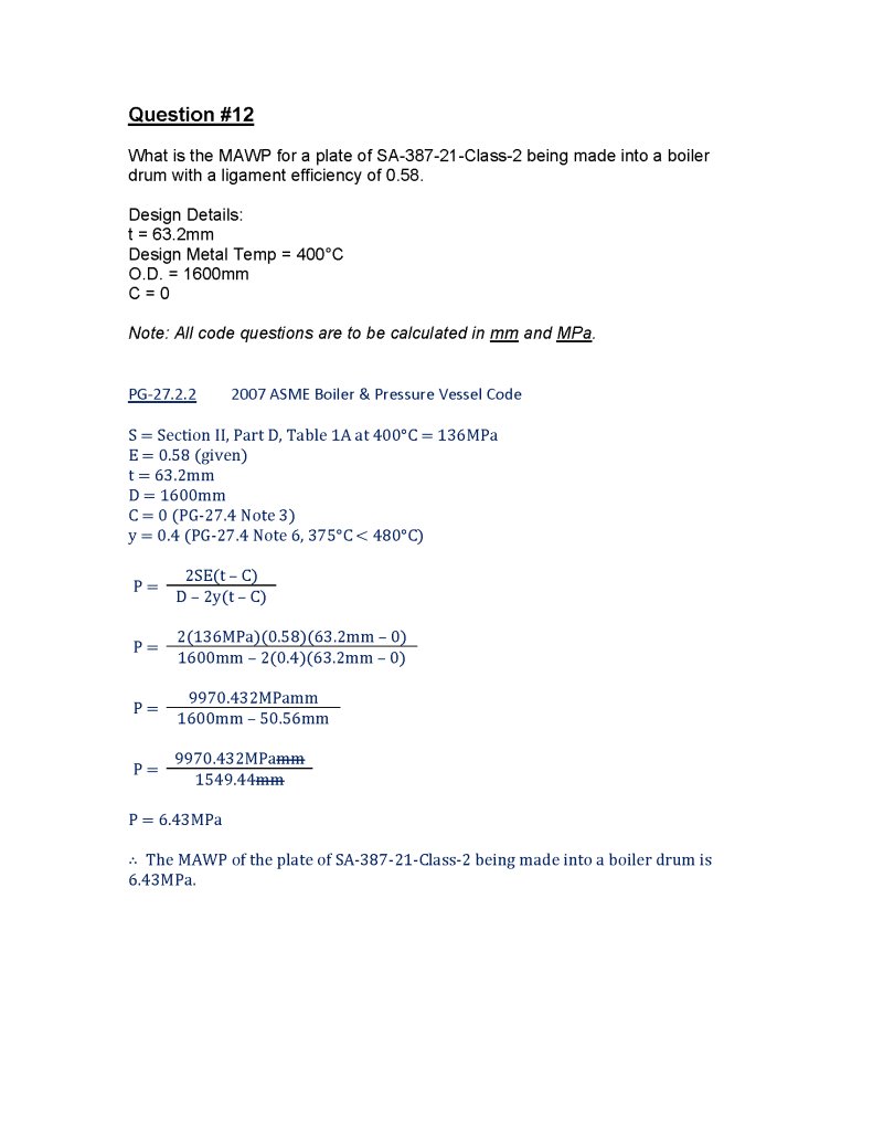 How To Determine The Maximum Allowable Working Pressure Of A Boiler
