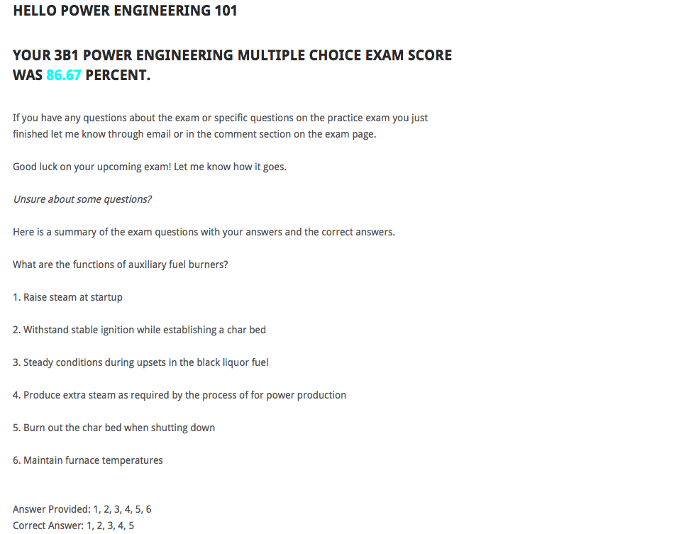 3B1 Power Engineering Multiple Choice Exam Practice Questions