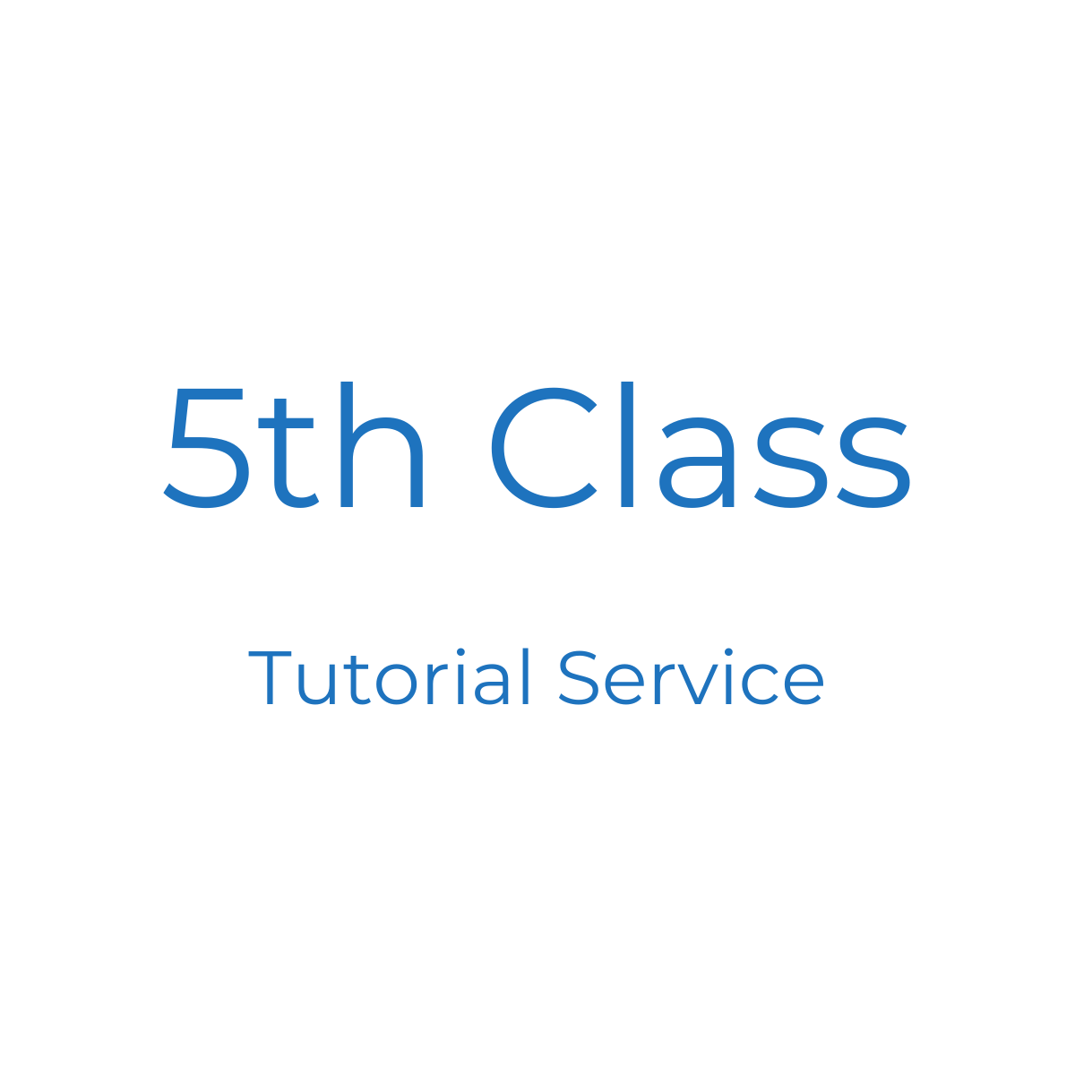 5th Class Tutorial Services