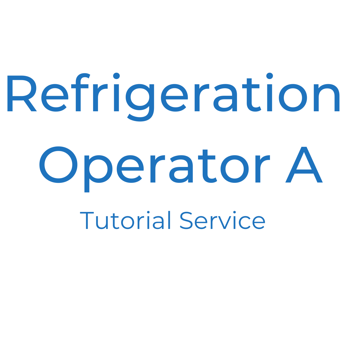 Refrigeration Operator Tutorial Service